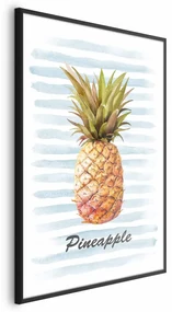 Plakat Ananas i paski 29,7x42cm z ramą czarną bez marginesu ARTGEIST B