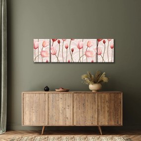 Obraz - Różowe tulipany (170x50 cm)