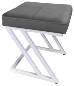 Pufa ZETA LOFT taboret podnóżek podstawa biała BL14