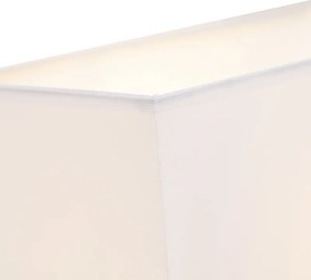 Nowoczesna lampa ścienna stalowa z kloszem białym - Bergamo