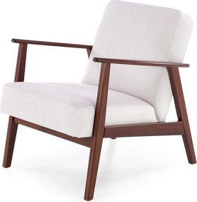 Fotel do salonu z drewnianymi podłokietnikami Milano 1S Halmar