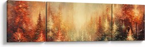 Obraz - Malowanie lasów (170x50 cm)