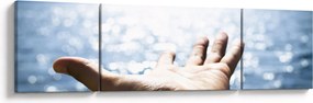 Obraz otwartej dłoni (170x50 cm)