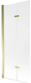 Mexen Castor parawan nawannowy 2-skrzydłowy 80 x 150 cm, szron, złoty - 892-080-002-50-30