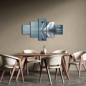 Obraz - Biały łabędź (125x70 cm)