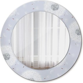 Lustro z nadrukiem okrągłe Kwiaty dandelions