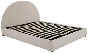 Łóżko ze skrzynią 180 x 200 cm - Bukla - Kremowy - LIRIMO