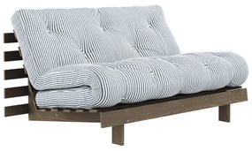 Biała/jasnoniebieska rozkładana sofa 140 cm Roots - Karup Design