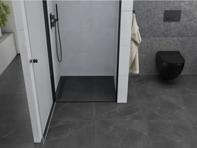 Mexen Pretoria drzwi prysznicowe uchylne 80 cm, transparent, czarne - 852-080-000-70-00