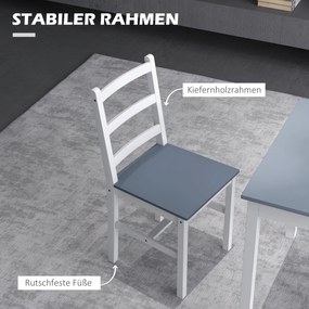 HOMCOM Zestaw jadalniany 3częściowy Stół z 2 krzesłami Idealny do małych przestrzeni Kompaktowy design dla 2 osób | Aosom PL