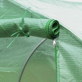 Outsunny Zamienne folie do szklarni 3x3x2 m, trwałe, odporne na rozdarcia, 6 okien, drzwi, Zielony