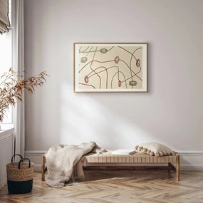 Plakat Kształty 60x40 cm z ramą złotą z marginesem ARTGEIST B