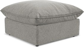 Pufa - z tkaniny welwetowej - szary - MANAO