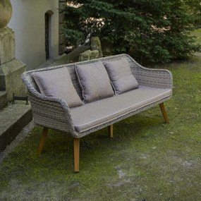 Nowoczesna sofa trzyosobowa 173cm z technorattanu na taras