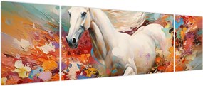 Obraz - Malowanie konia (170x50 cm)
