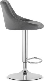 PROMOCJA Szare krzesło barowe VELVET KAST II. jakość