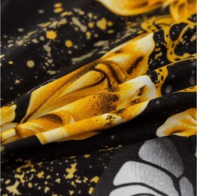 PrzytulneMieszkanie.pl PrzytulneMieszkanie.pl Pościel z mikrofibry GOLD BUTTERFLY czarna Rozmiar pościeli: 70 x 90 cm | 140 x 200 cm