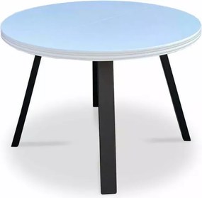 Stół Pari rozkładany okrągły 110-210 cm z metalowymi nogami i laminowanym blatem w wielu kolorach do salonu