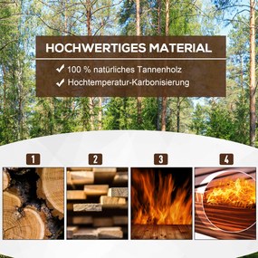 Outsunny drewniana skrzynka na rośliny 120x40x40cm jodła podwyższona grządka na zioła i warzywa | Aosom PL