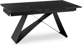 Stół Rozkładany Prostokątny VICTOR 160-240 cm Ceramiczny Czarny do Jadalni Nowoczesny Loft