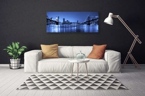 Obraz canvas Most nad Wieczornym Miastem