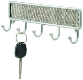 Metalowy wieszak na klucze iDesign Twillo, 21x14 cm