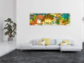 Obraz - Dinozaury (170x50 cm)