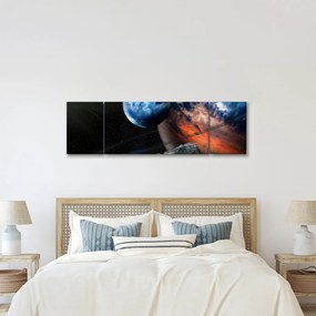Obraz planety w kosmosie (170x50 cm)