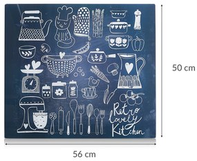Szklana płyta ochronna LOVELY KITCHEN na kuchenkę – duża, ZELLER