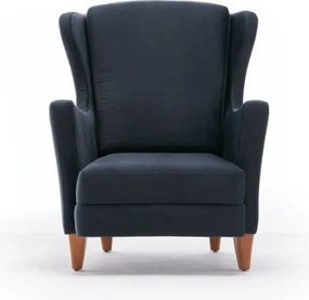 Ciemnoszary fotel typu uszak Lola Brejer – Artie