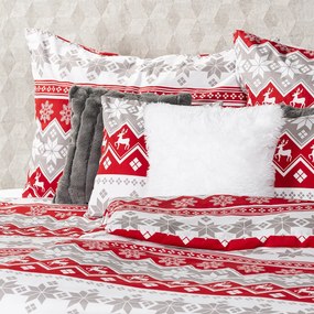 4Home Świąteczna  ościel bawełniana Red Nordic, 220 x 200 cm, 2 szt. 70 x 90 cm