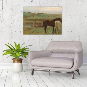 Obraz - Edgar Degas, Horses in a Meadow, reprodukcje (70x50 cm)