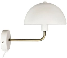 Kinkiet w biało-złotym kolorze Leitmotiv Bonnet, wys. 25 cm