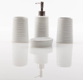 Ceramiczny zestaw akcesoriów łazienkowych WHITE - 4 sztuki w komplecie, ZELLER