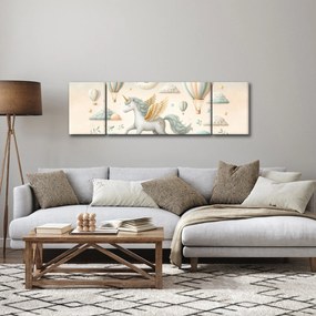 Obraz - Szczęśliwy jednorożec (170x50 cm)