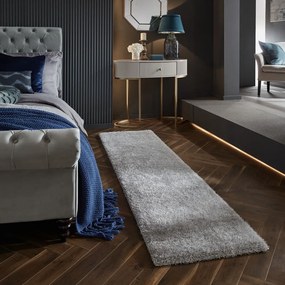 Szary chodnik z włókien z recyklingu 60x230 cm Velvet – Flair Rugs