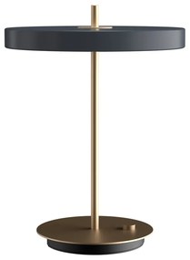 Antracytowa lampa stołowa LED ze ściemniaczem i metalowym kloszem (wysokość 41,5 cm) Asteria Table – UMAGE