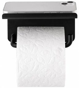 Czarny ścienny uchwyt na papier toaletowy ze stali nierdzewnej Modo – Blomus