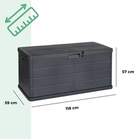 Pojemnik do przechowywania ALPHA, 340L, 118x59x57cm, antracytowa I.P.A.E-Progarden