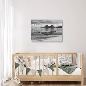 Obraz na szkle - Hamak na plaży (70x50 cm)