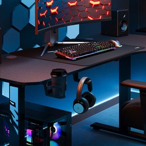 Biurko gamingowe elektryczne Diablo X-Tensio 160 cm, kolor czarny carbon