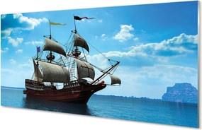 Szkło do Kuchni na Ścianę Rejs Statkiem pod Chmurami