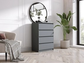 Komoda z 4 szufladami, Antracyt, 70 x 39 x 101 cm