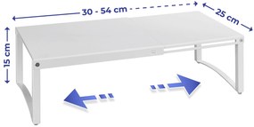 Półka do szafki kuchennej na nóżkach, metalowy wkład ułatwiający przechowywanie - regulowana szerokość, 30-54 x 25 x 15 cm