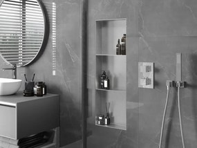 Mexen X-Wall-NR półka wnękowa bez kołnierza z półką 90 x 30 cm, inox - 1911903010S