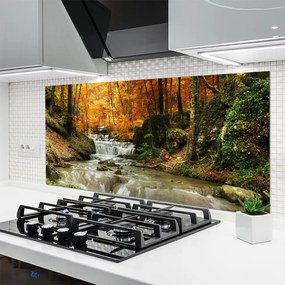 Panel Szklany Ukryty Wodospad w Gęstwinie