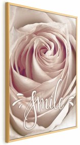 Plakat Uśmiechnij się 21x30 cm z ramą złotą bez marginesu ARTGEIST B