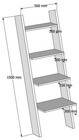 Biały regał 56x150 cm Solid – Kalune Design