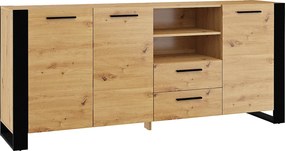 Długa komoda dąb artisan N3-E57