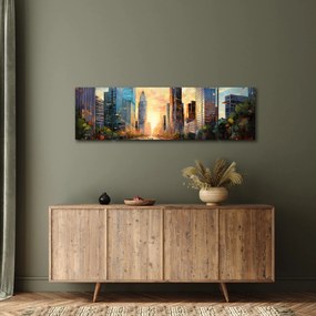 Obraz - Malowanie miasta (170x50 cm)